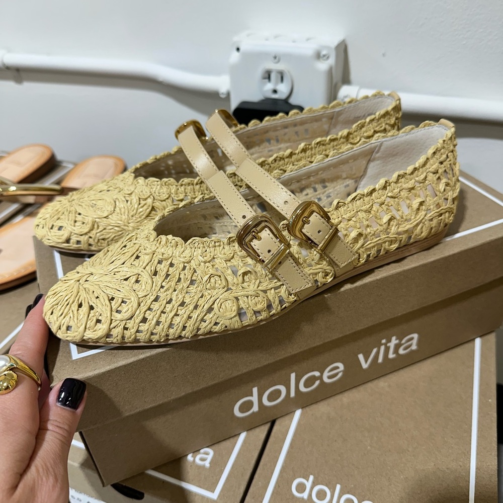 Dolce Vita Women's Tan Crochet Loafers